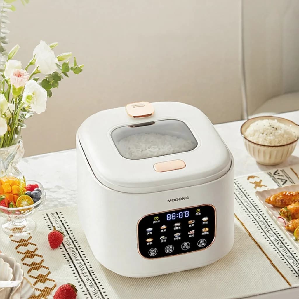 طباخ أرز كهربائي 3L مع نافذة زجاجية ومؤقت