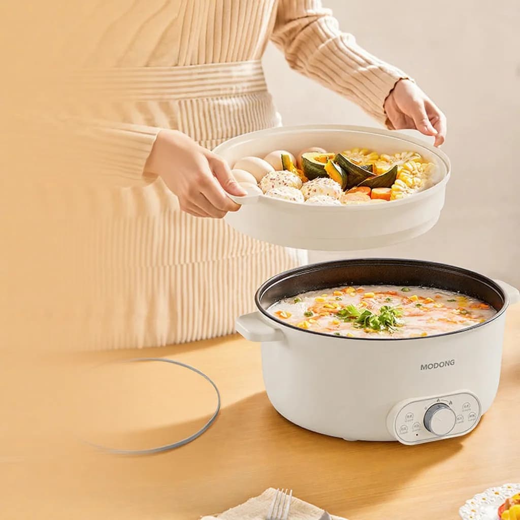 قدر ساخن كهربائي 6L 7L 8L مع مبخرة، 220V
