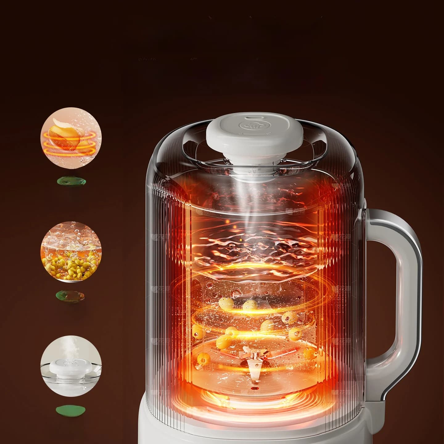 خلاط تسخين لصنع حليب الصويا مع تنظيف ذاتي 800W