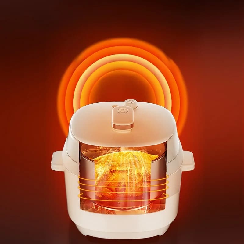 طباخ ضغط كهربائي 5L مع وعائين داخليين، 900W