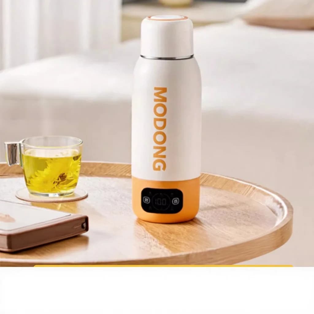 كوب غلاية سفر كهربائي محمول 600ml، بطانة من الستانلس ستيل 316