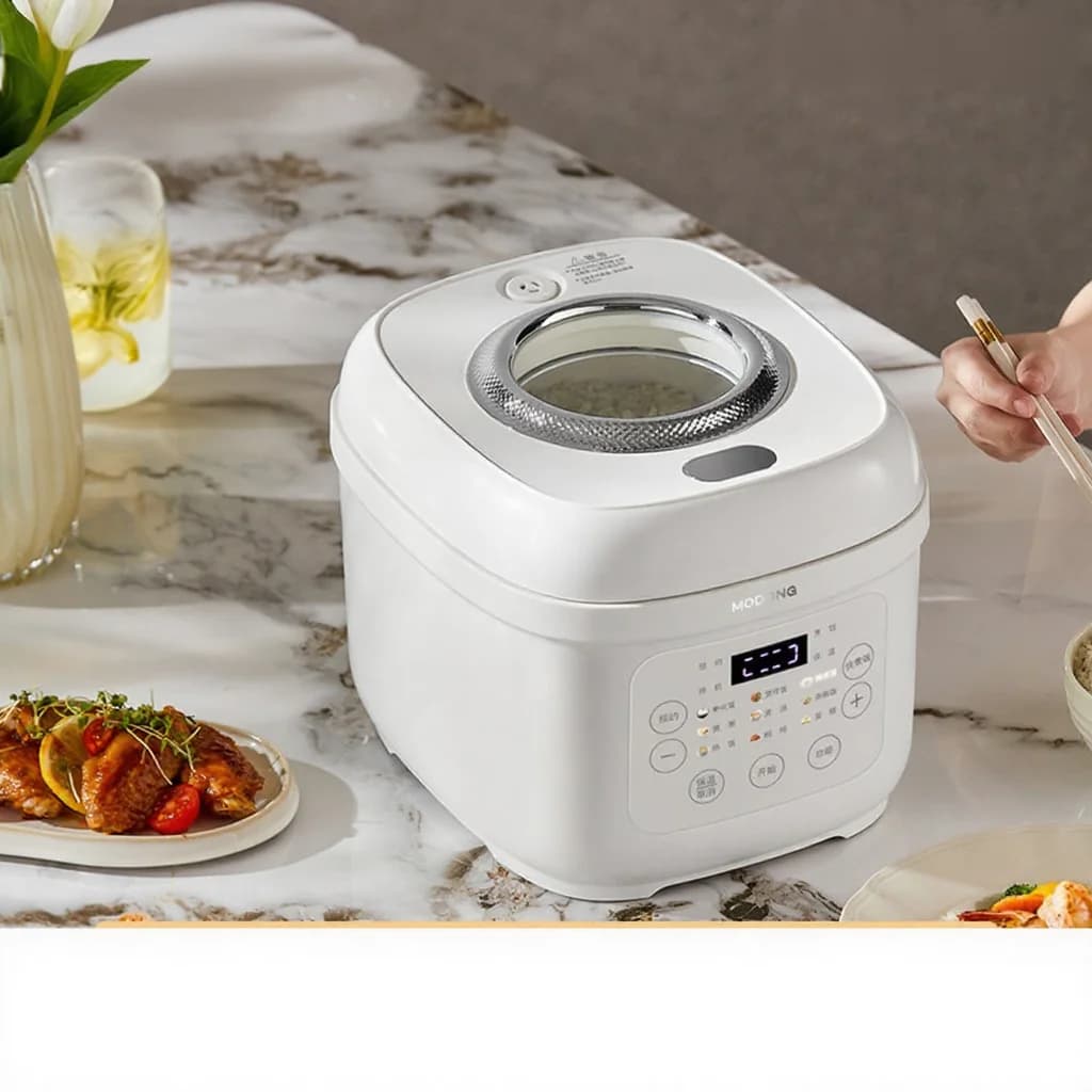 طباخ أرز كهربائي 3L مع وعاء داخلي من السيراميك، 600W