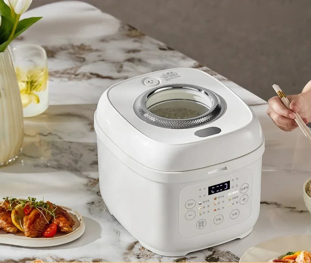 طباخ أرز كهربائي 3L مع وعاء داخلي من السيراميك، 600W