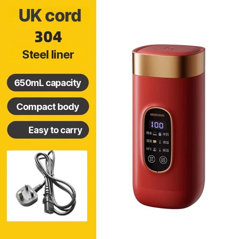 كوب تسخين كهربائي محمول 650ml مع بطانة 304 أو 316