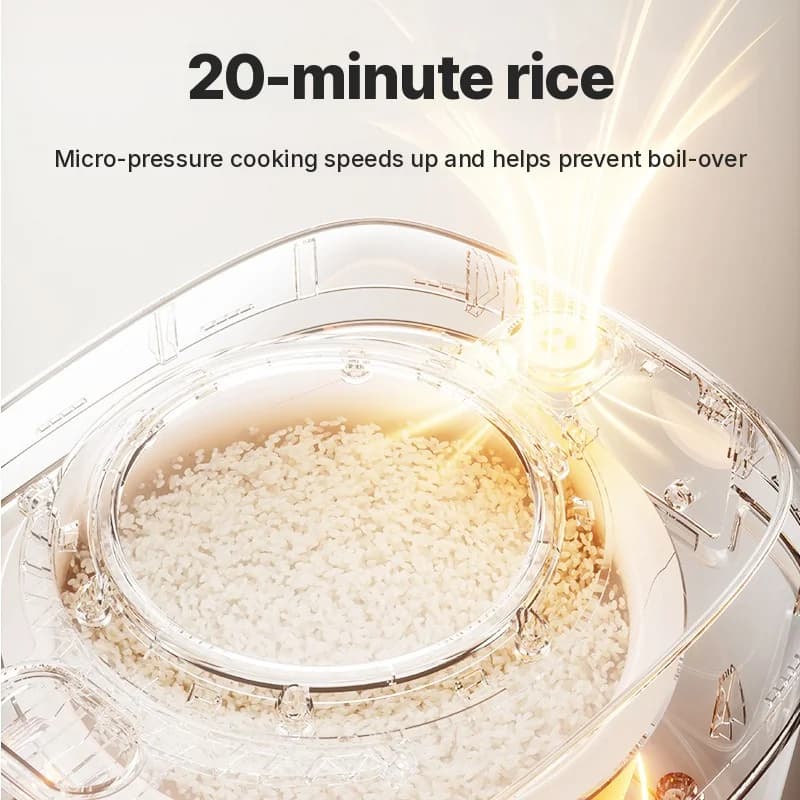 طباخ أرز كهربائي 3 لتر مع وعاء داخلي سيراميك، 600 واط