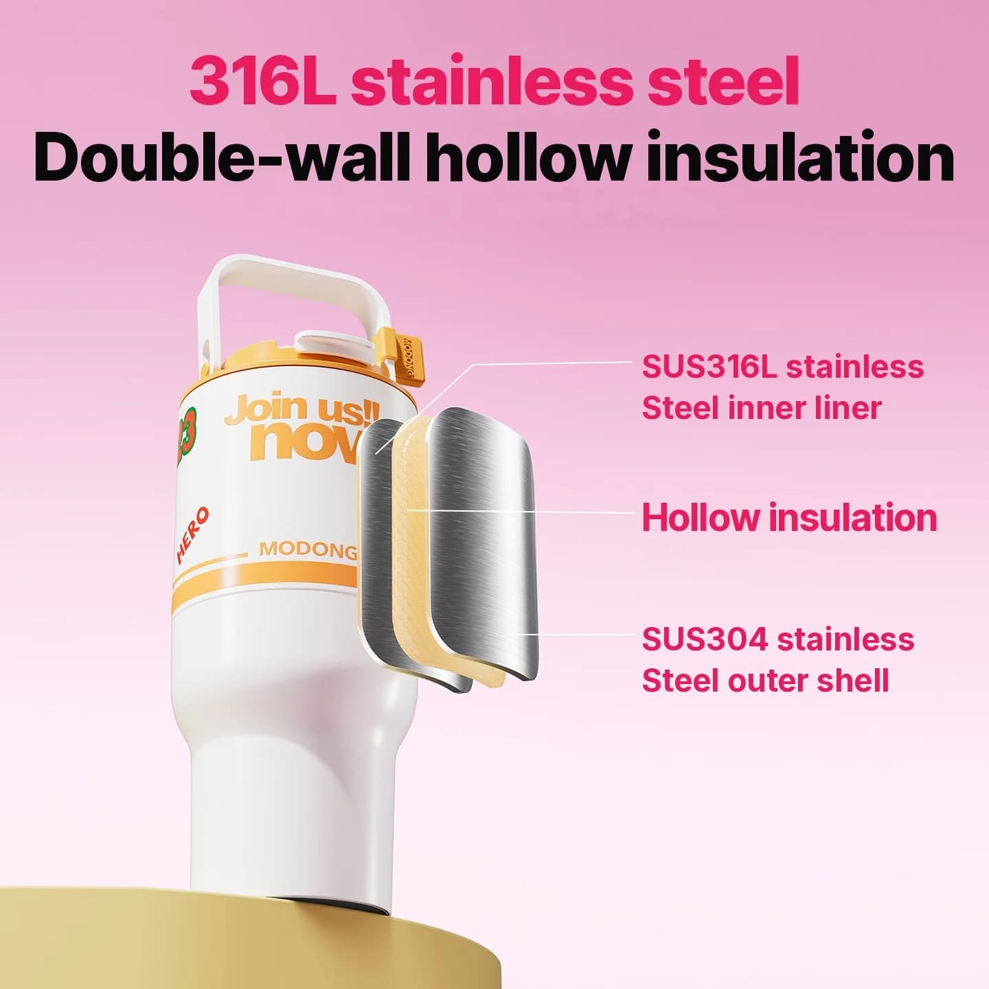 كوب تسخين وتحريك كهربائي محمول 220V 2500W فولاذ 316