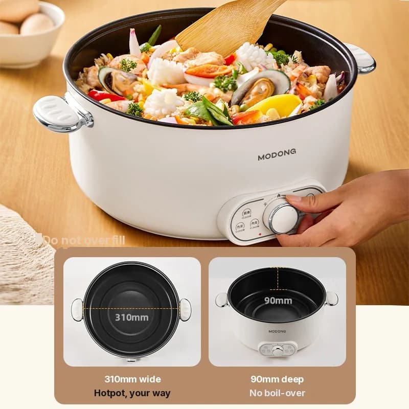 قدر ساخن كهربائي 6L 7L 8L مع مبخرة، 220V