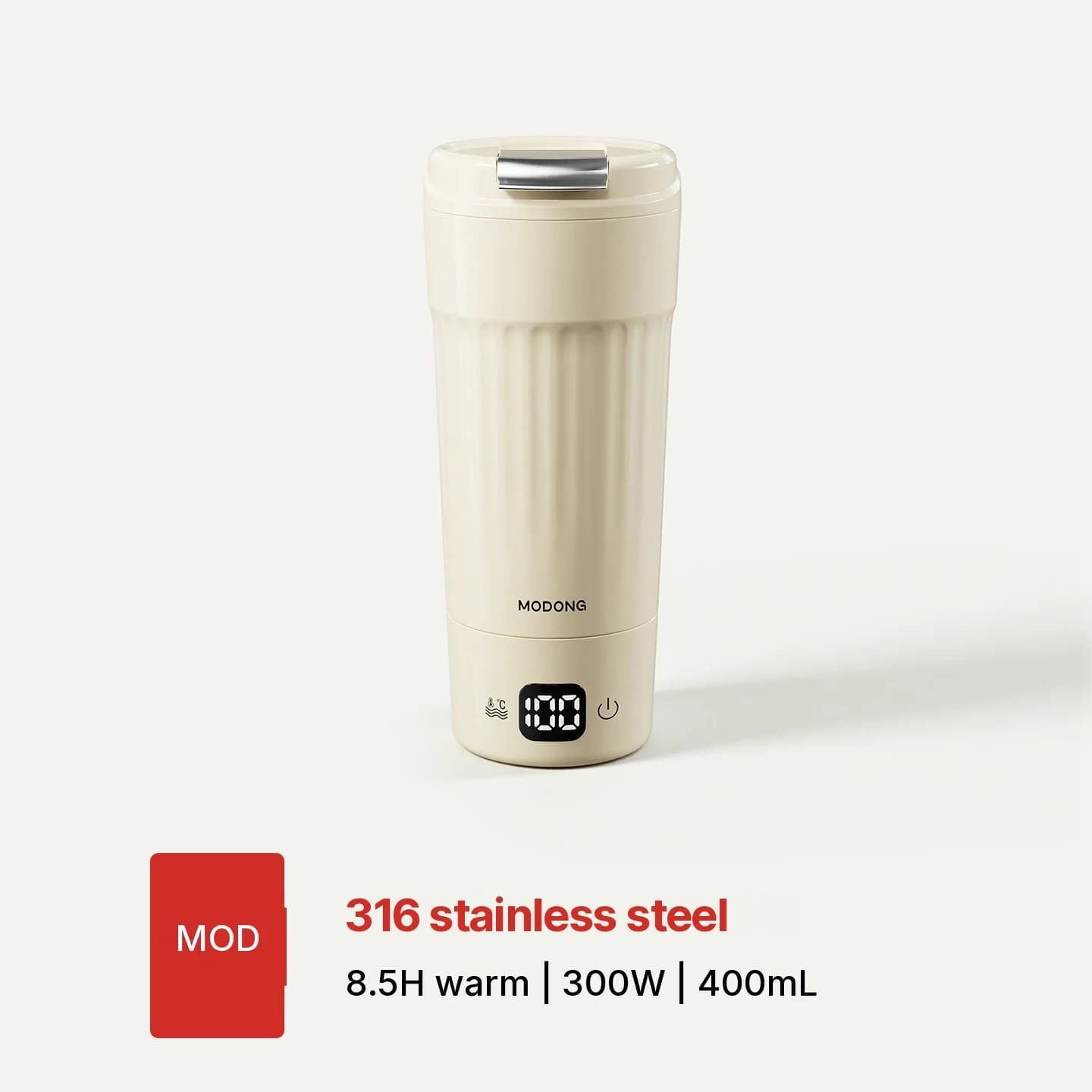 كوب تسخين كهربائي محمول، 400mL، 7 إعدادات للحرارة