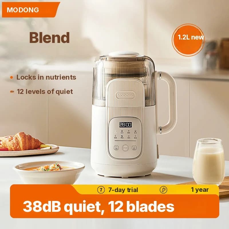 خلاط تسخين 1.2L مع تحكم باللمس، جسم زجاجي