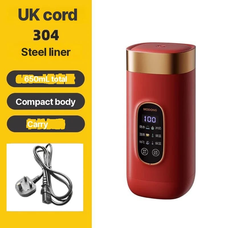 كوب تسخين كهربائي محمول 650ml مع بطانة 304 أو 316