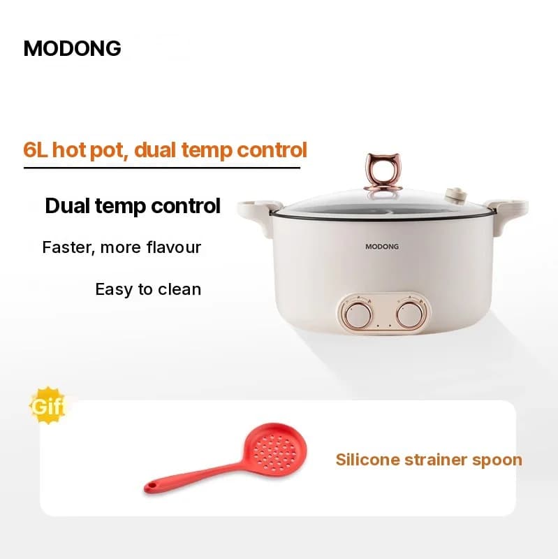قدر كهربائي مقسّم 6L-8L، 220V، 5-6 أشخاص