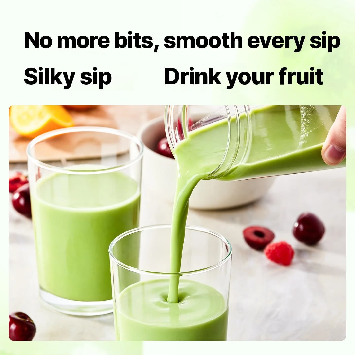 كوب خلاط لاسلكي محمول مع كوبين وسحق الثلج