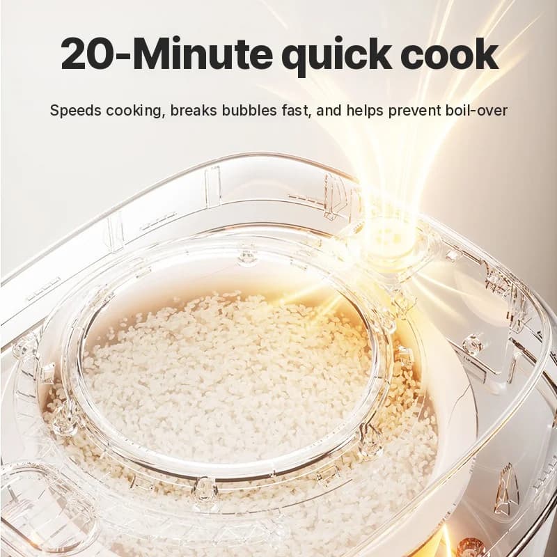 طباخ أرز كهربائي 3L مع وعاء داخلي من السيراميك، 600W