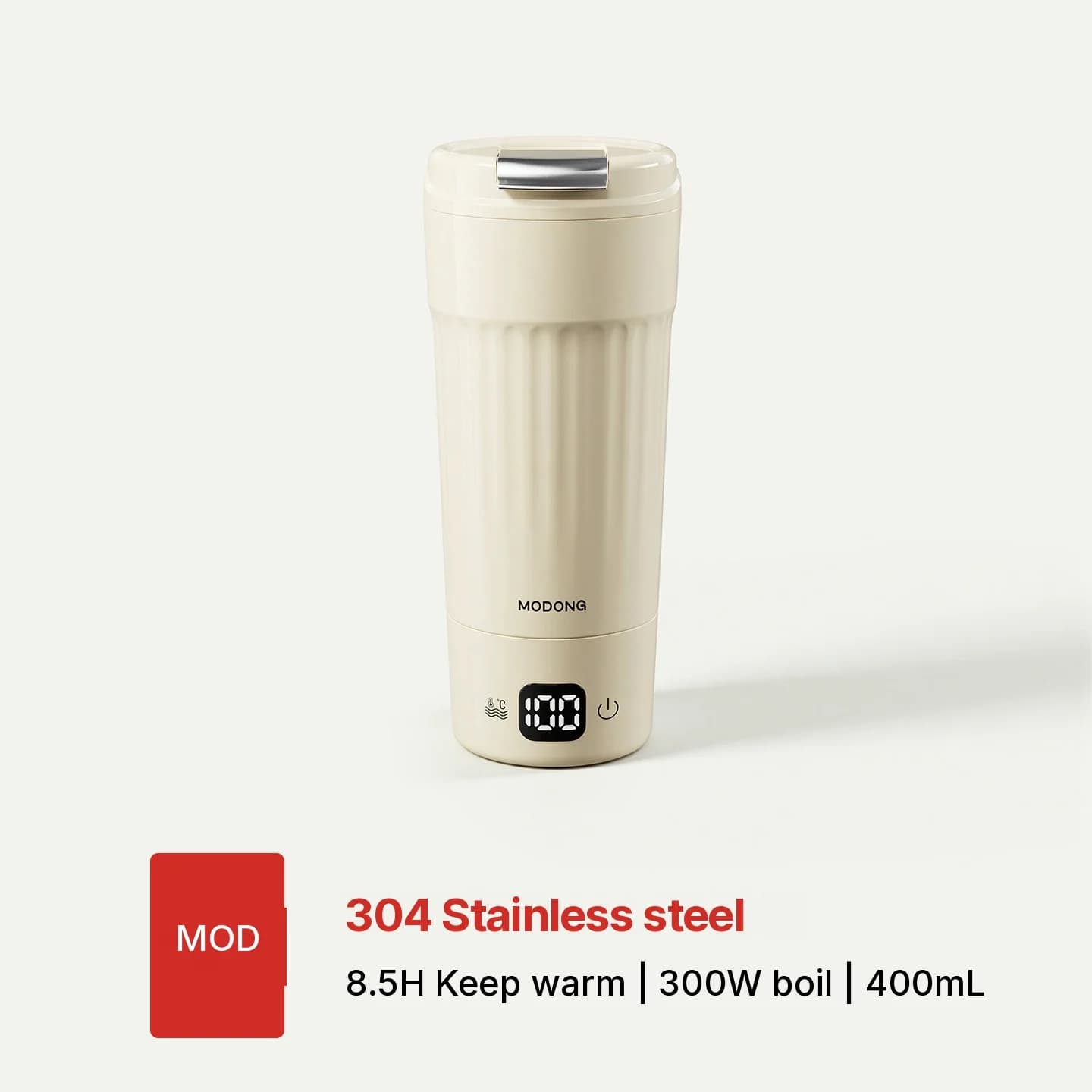 كوب تسخين كهربائي محمول، 400mL، 7 إعدادات للحرارة