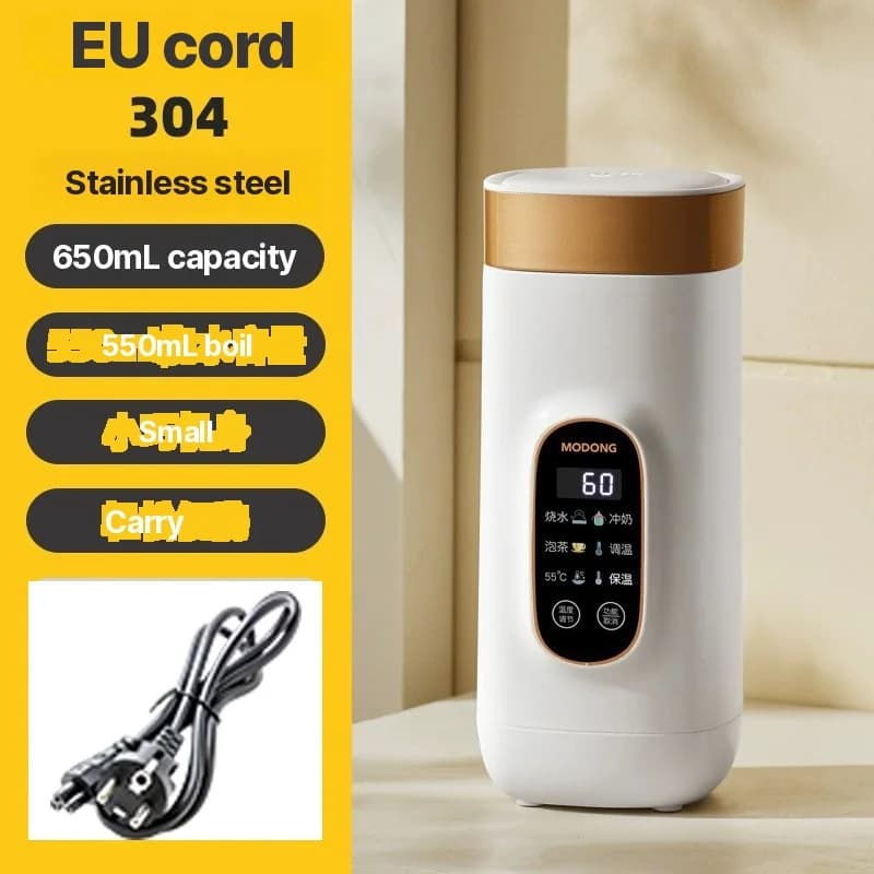 كوب تسخين كهربائي محمول 650ml مع بطانة 304 أو 316