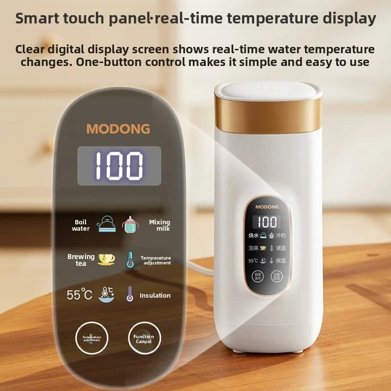 كوب تسخين كهربائي محمول 650ml مع بطانة 304 أو 316