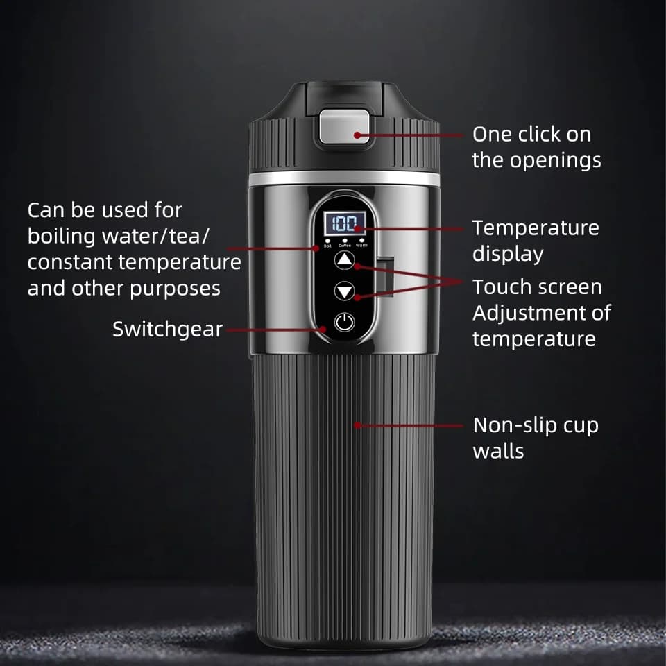 كوب تسخين كهربائي 500ml 12V/24V