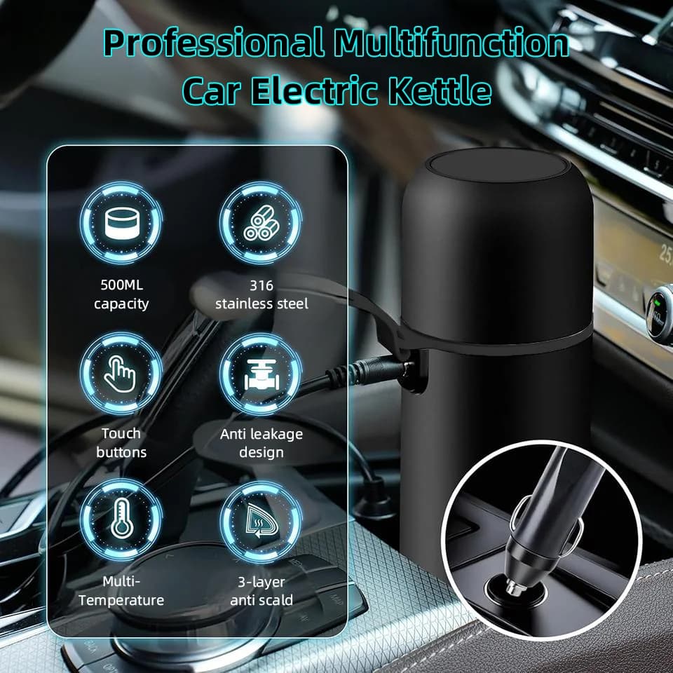 كوب تسخين للسيارة 500ml 12V/24V