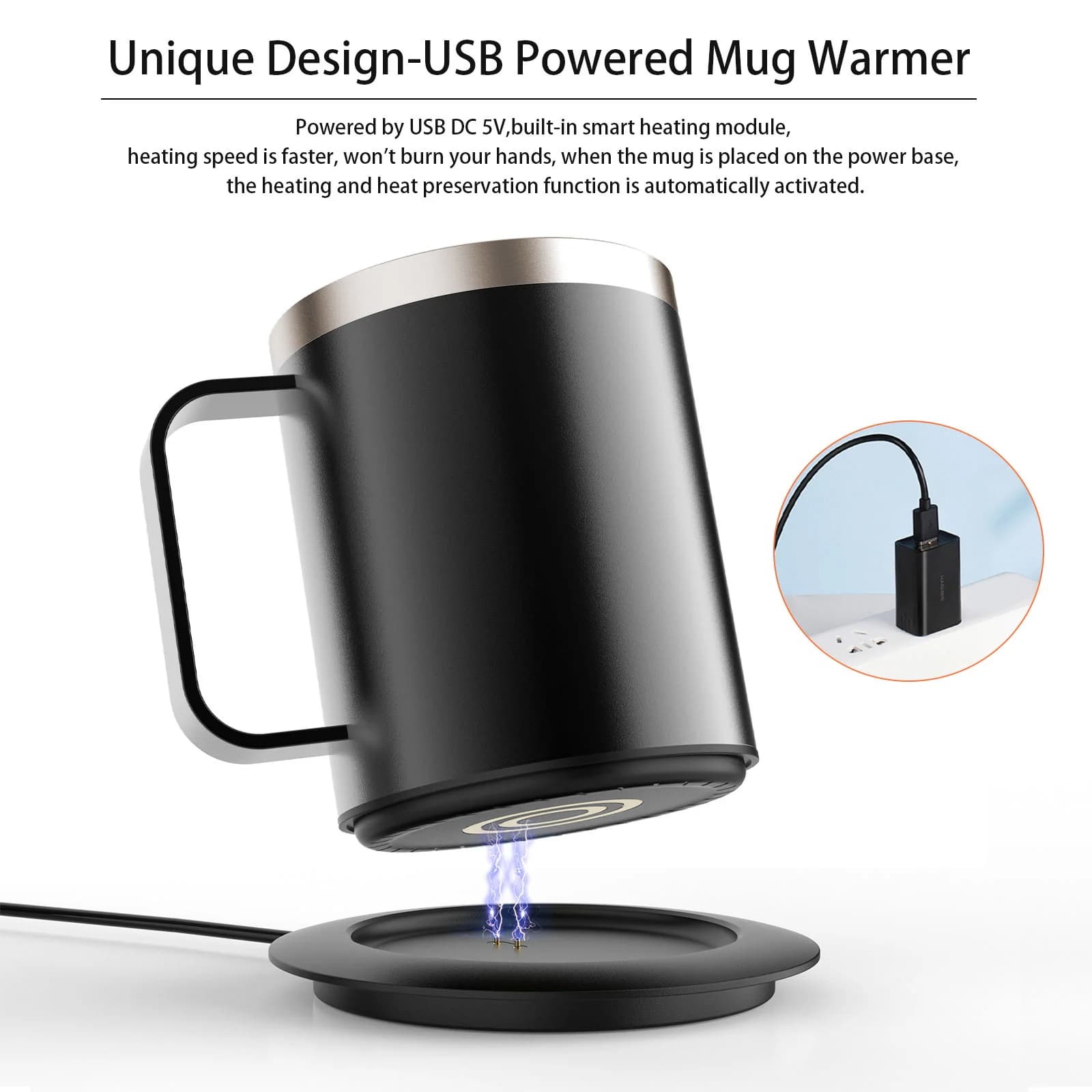 كوب قهوة مُسخَّن USB 12 أونصة