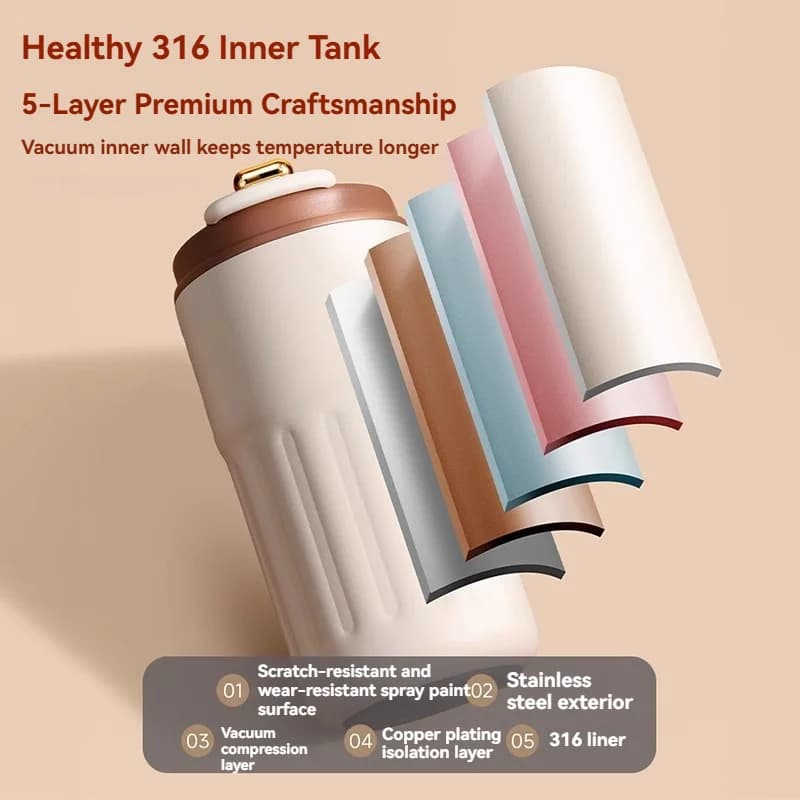 زجاجة حرارية بشاشة عرض درجة الحرارة 450ml