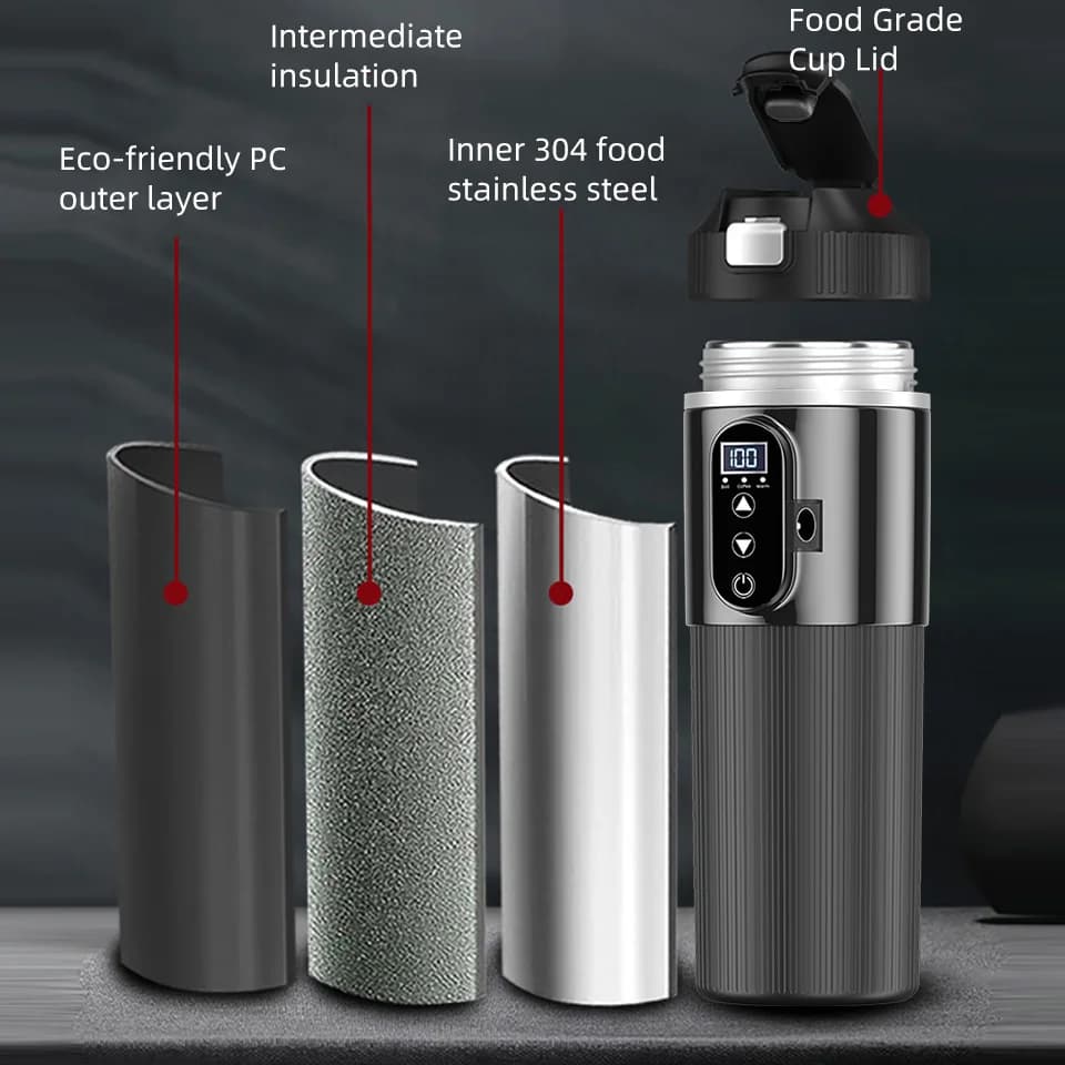 كوب تسخين كهربائي 500ml 12V/24V