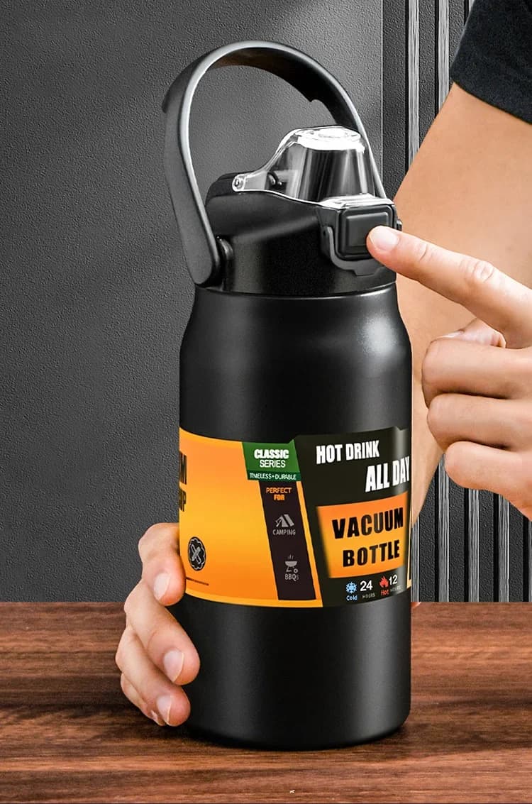 كوب ترمس خارجي مع شفاطة 0.8-1.5L