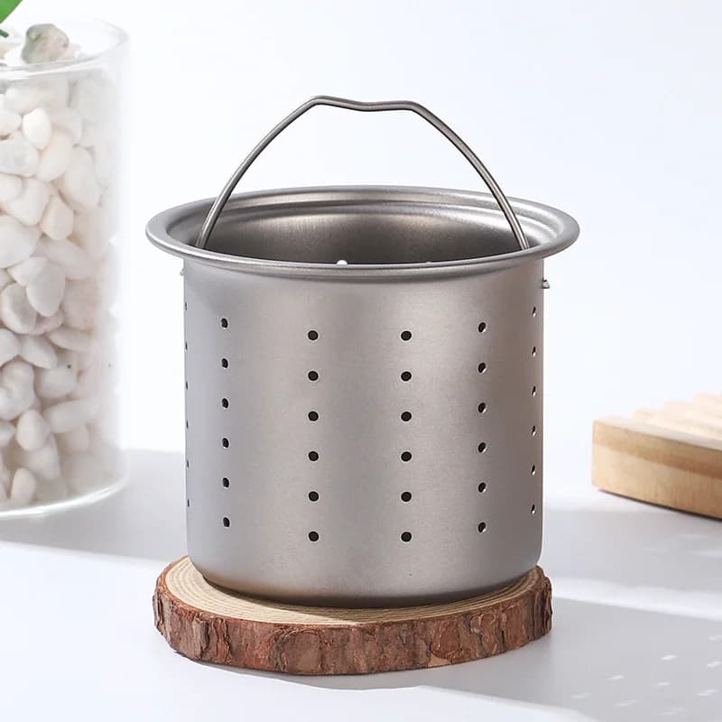كوب منقوع شاي من التيتانيوم الخالص 450ml