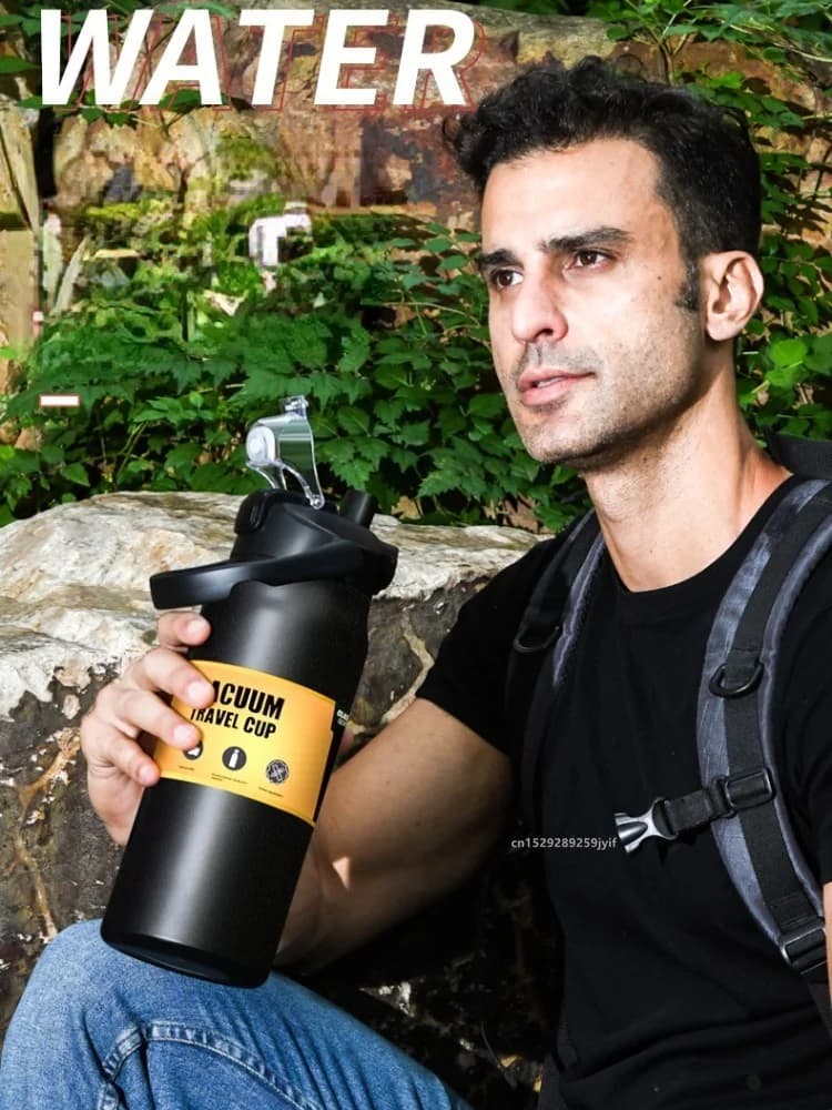 ترمس رياضي كبير مع شفاط 0.8-1.5L